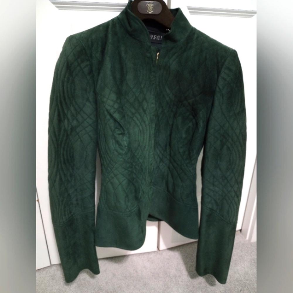 Gucci Green Suede Jacket